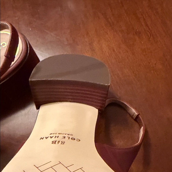 Cole Haan Brown Leather Slingback Loafers with Tortoiseshell Accent - Picture 6 of 6